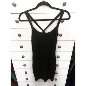 BEDO Black Ribbed Dress